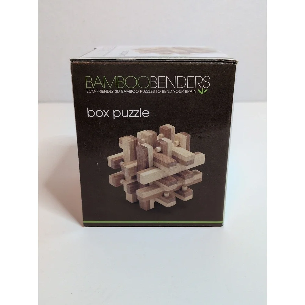 New Bamboo Benders 3D Box Puzzle Made From Real Bamboo Level: Hard‎ 18 Pieces